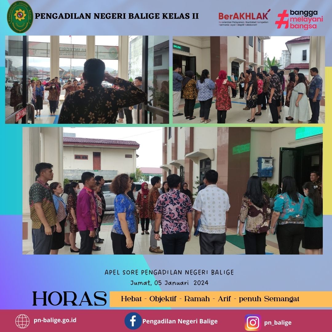 APEL SORE PENGADILAN BALIGE PADA HARI JUMAT, 05 JANUARI 2024